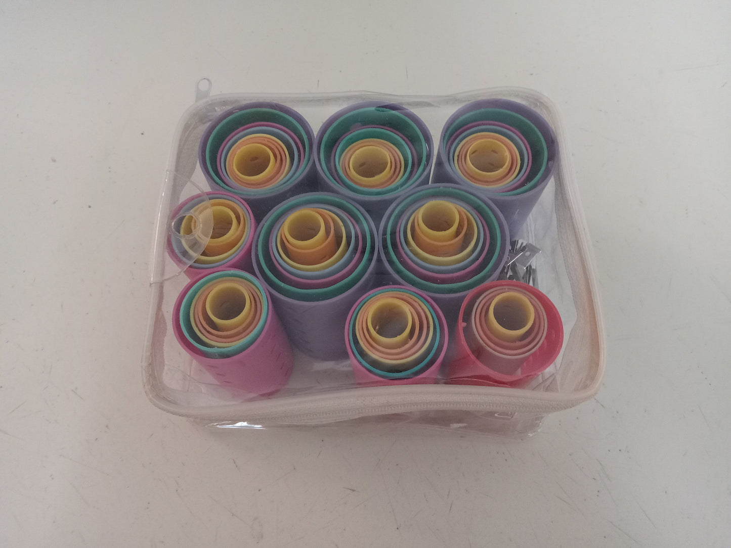 Classic Vintage Barrel Hair Rollers/Curlers Set Of 60 Nesting Plastic Salon Grade, USED