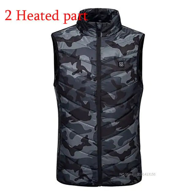 Camouflage Heated Vest Winter Sports Construction Outdoor Wear