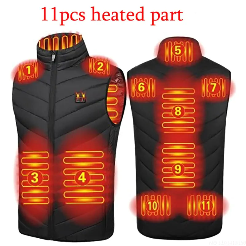 Camouflage Heated Vest Winter Sports Construction Outdoor Wear