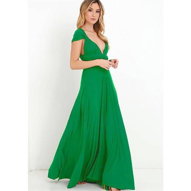 Long Wrap Formal Dress Bridesmaid Elegant Beautiful Show Stopping Many Colors To Choose From NEW