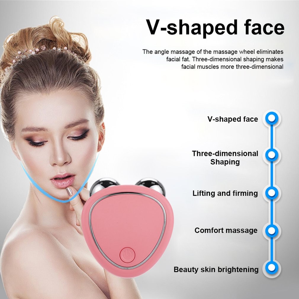 Mini Electronic Face Lift Device Facial Sculpting Tool w/Microcurrents +Anti-shock NEW