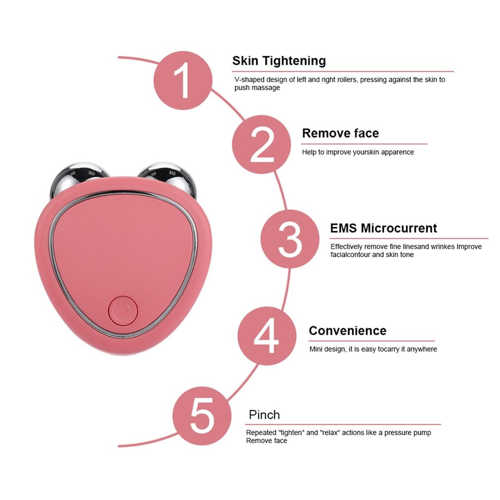 Mini Electronic Face Lift Device Facial Sculpting Tool w/Microcurrents +Anti-shock NEW