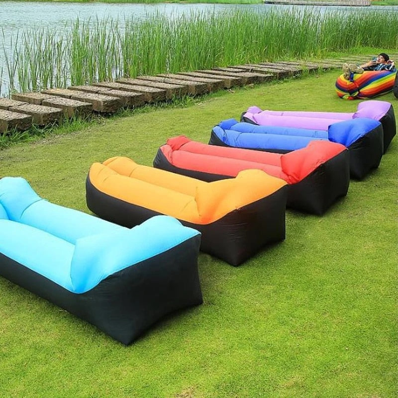 Inflatable Sofa Bed Comfort Lounger Anti-deflation Tech, Rip-Stop, Waterproof, Beach, Camping NEW