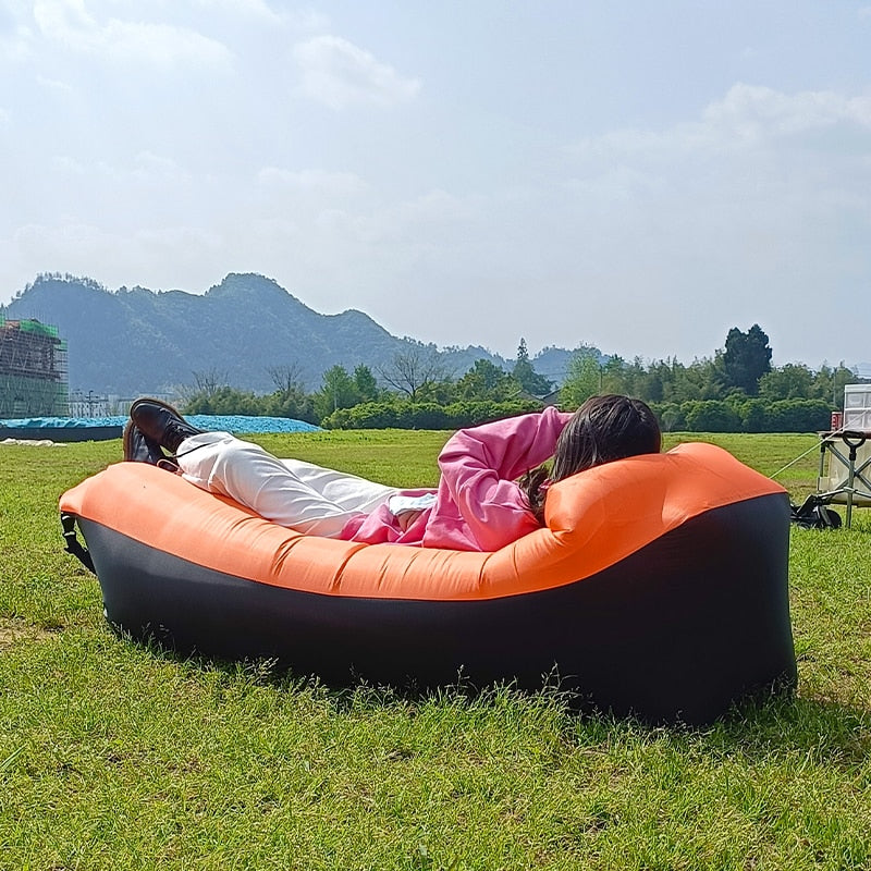 Inflatable Sofa Bed Comfort Lounger Anti-deflation Tech, Rip-Stop, Waterproof, Beach, Camping NEW