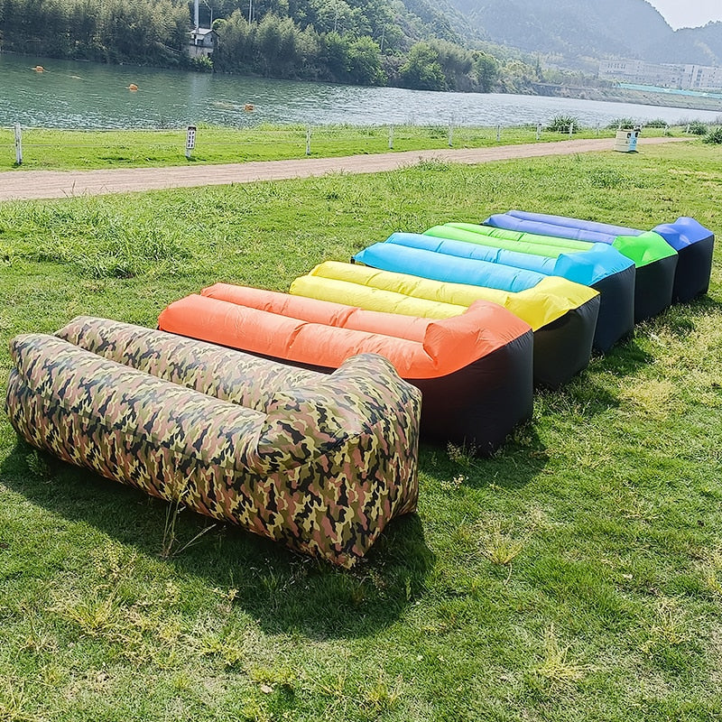 Inflatable Sofa Bed Comfort Lounger Anti-deflation Tech, Rip-Stop, Waterproof, Beach, Camping NEW