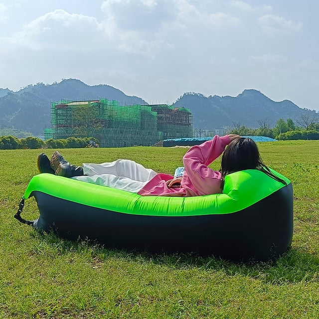 Inflatable Sofa Bed Comfort Lounger Anti-deflation Tech, Rip-Stop, Waterproof, Beach, Camping NEW