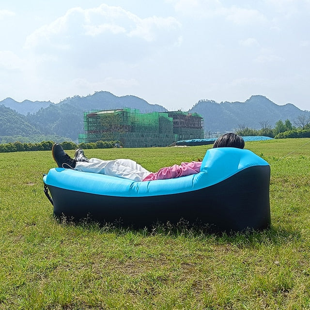 Inflatable Sofa Bed Comfort Lounger Anti-deflation Tech, Rip-Stop, Waterproof, Beach, Camping NEW