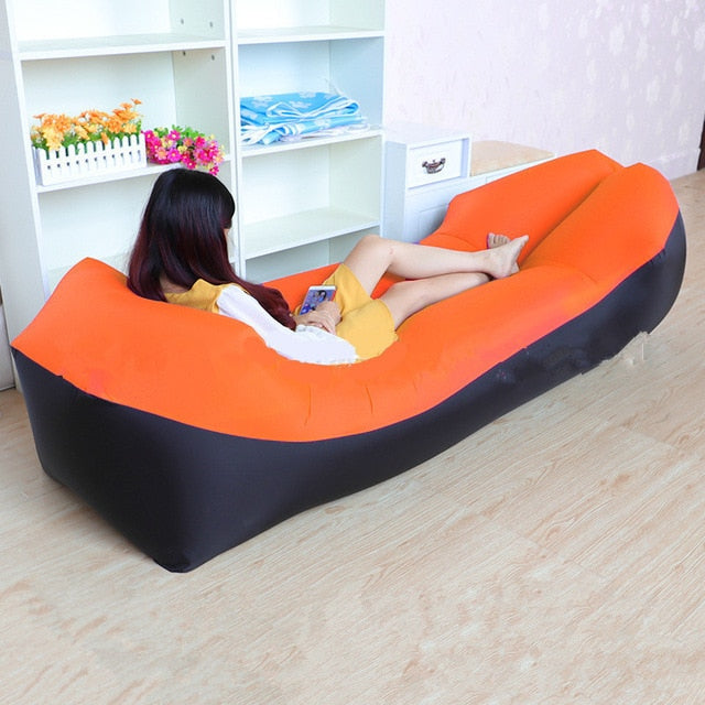 Inflatable Sofa Bed Comfort Lounger Anti-deflation Tech, Rip-Stop, Waterproof, Beach, Camping NEW