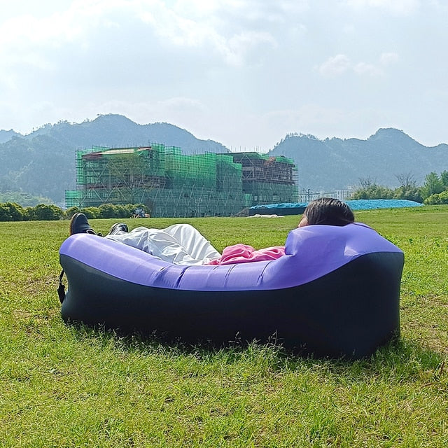 Inflatable Sofa Bed Comfort Lounger Anti-deflation Tech, Rip-Stop, Waterproof, Beach, Camping NEW