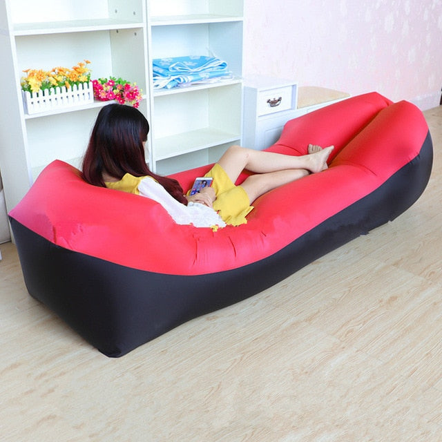 Inflatable Sofa Bed Comfort Lounger Anti-deflation Tech, Rip-Stop, Waterproof, Beach, Camping NEW