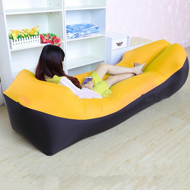 Inflatable Sofa Bed Comfort Lounger Anti-deflation Tech, Rip-Stop, Waterproof, Beach, Camping NEW