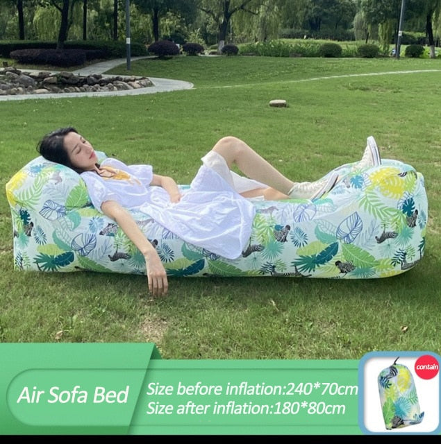 Inflatable Sofa Bed Comfort Lounger Anti-deflation Tech, Rip-Stop, Waterproof, Beach, Camping NEW