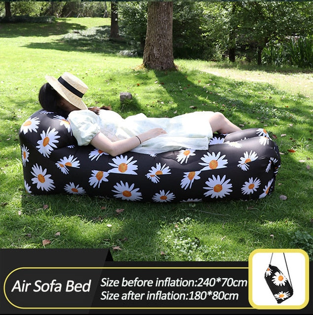 Inflatable Sofa Bed Comfort Lounger Anti-deflation Tech, Rip-Stop, Waterproof, Beach, Camping NEW