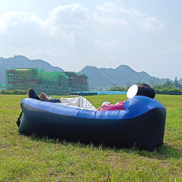 Inflatable Sofa Bed Comfort Lounger Anti-deflation Tech, Rip-Stop, Waterproof, Beach, Camping NEW