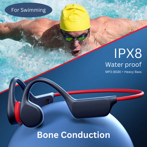 EchoEffex Pro Waterproof Earphones Bone Conduction Headphones Sport 32GB Bluetooth NEW