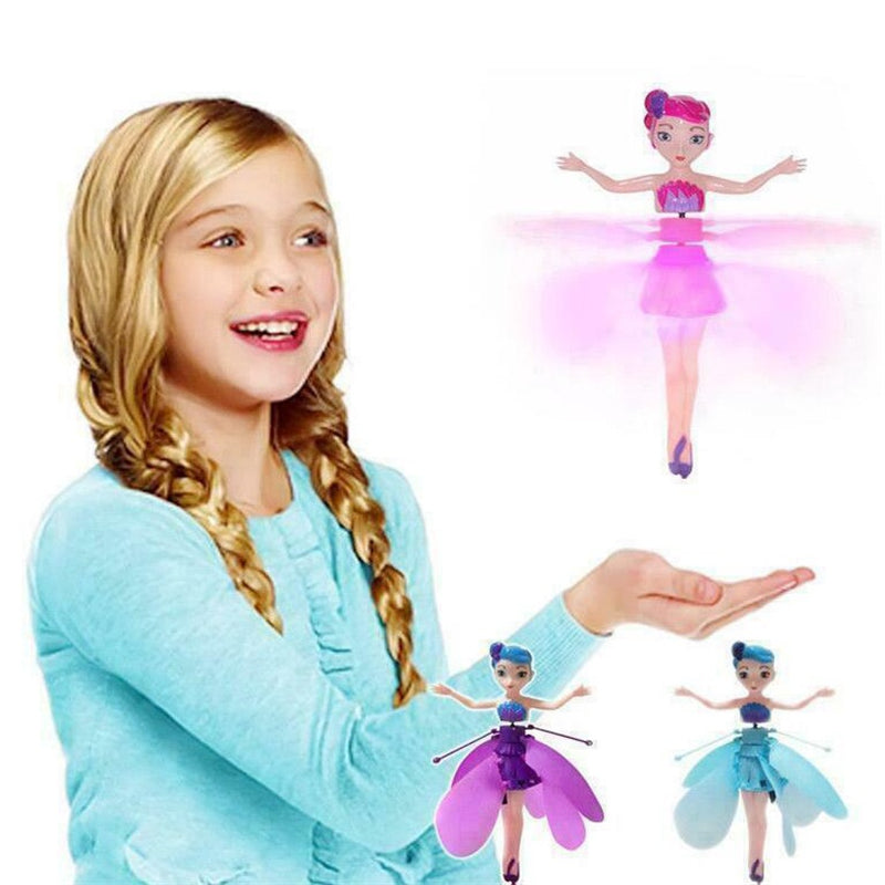 Flying Fairy Girls Toy Doll Electronic Helicopter Dress Fun NEW