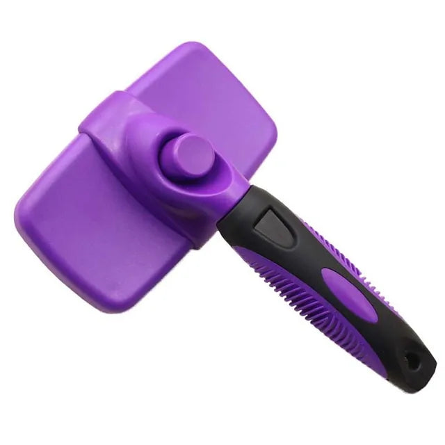 Self Cleaning Cat Dog Pet Brush Hair Remover Retractable Bristles Shedding Breeze NEW