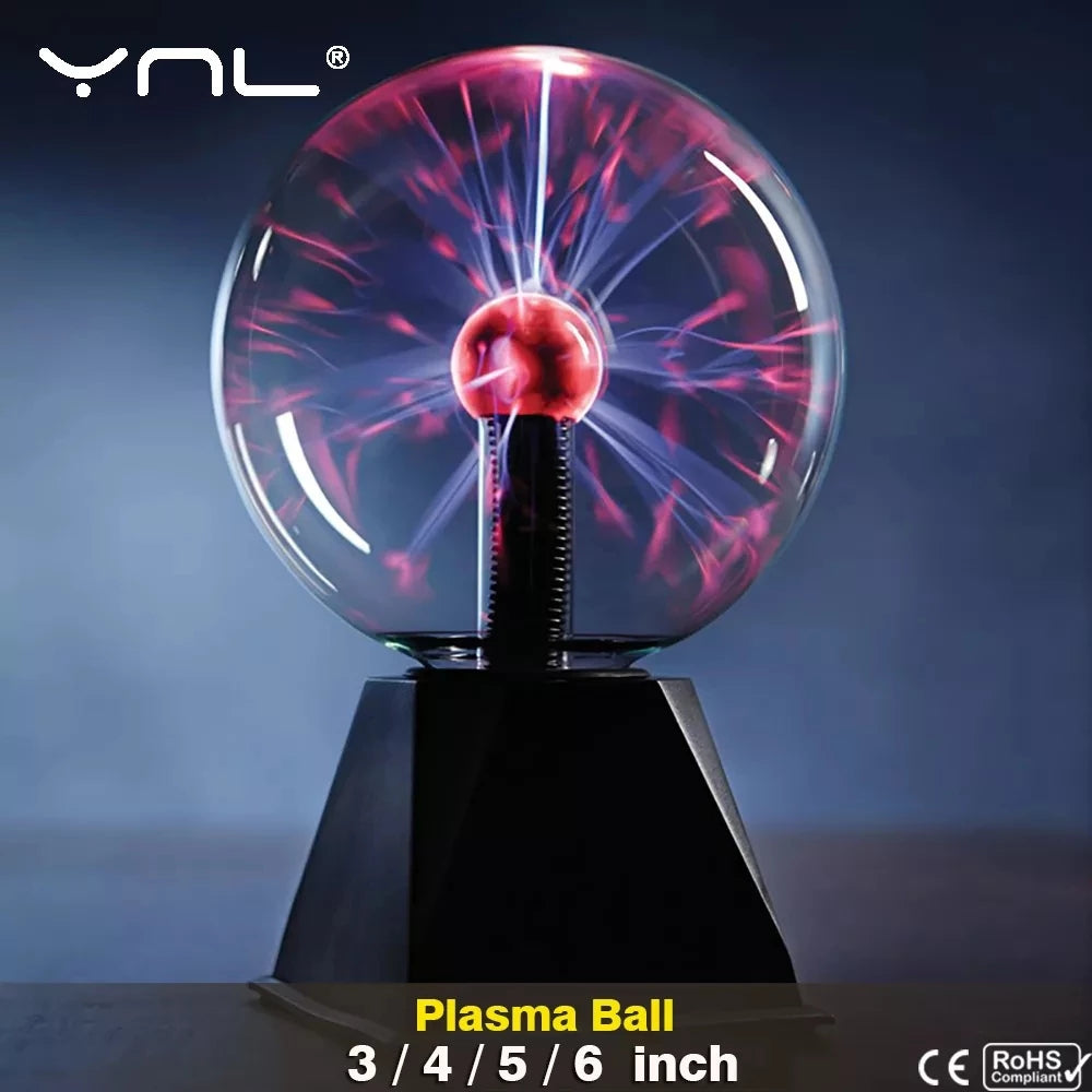 Magic Crystal Plasma Lightning Ball Touch Lamp Globe Currents Enchantment Novelty NEW