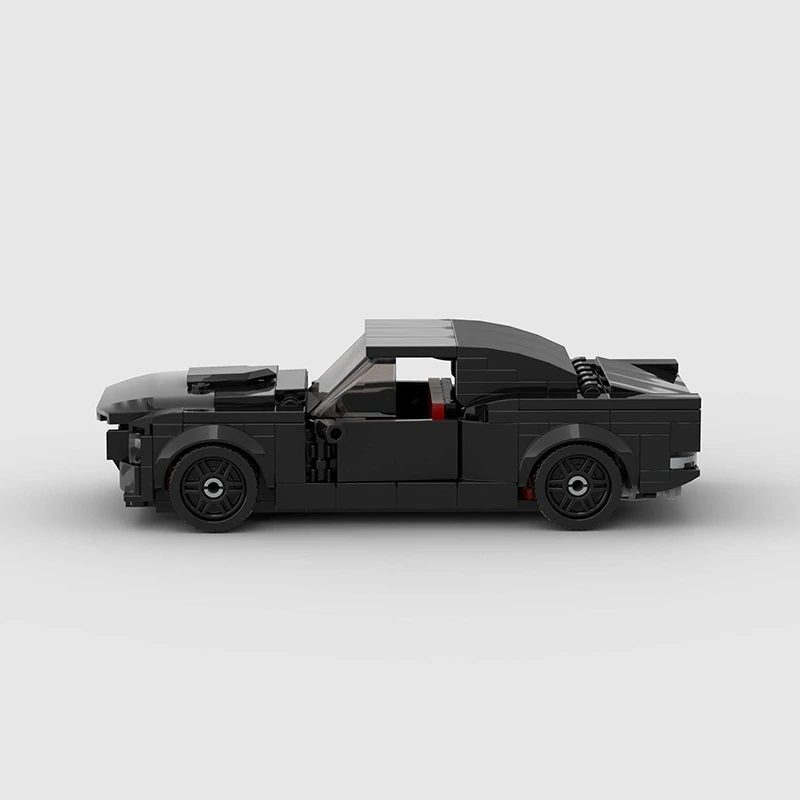 Ford Mustang Fastback, 289pcs, Lego Compatible Building Bricks, Blocks, Black Racing Car, AMB, NEW!