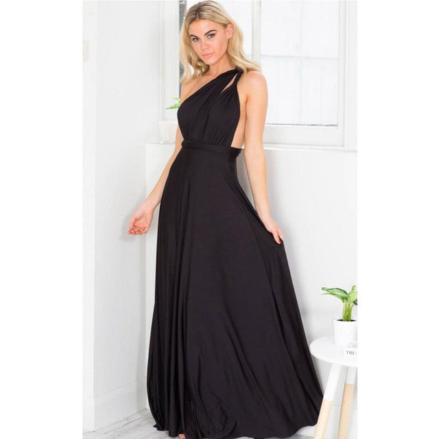 Long Wrap Formal Dress Bridesmaid Elegant Beautiful Show Stopping Many Colors To Choose From NEW