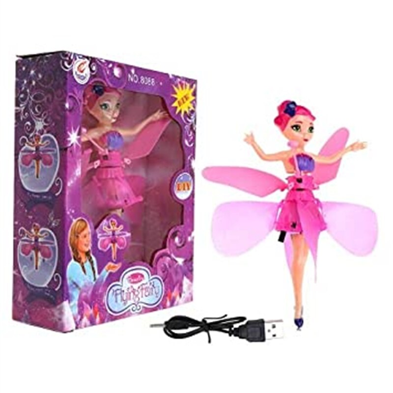 Flying Fairy Girls Toy Doll Electronic Helicopter Dress Fun NEW