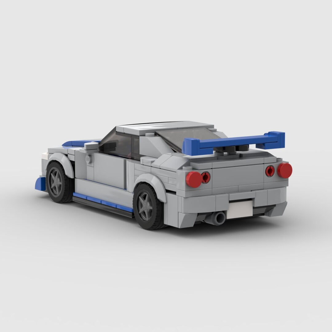 Nissan GTR R34 Sports Car Brick Block Building Model Toy NEW