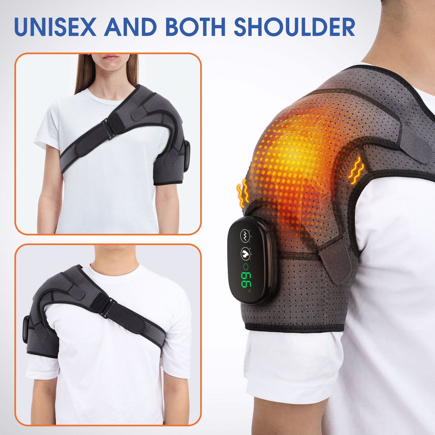 Electric Shoulder Massager Wrap Targeted Pain Relief Relaxation Infrared Heat Therapy NEW