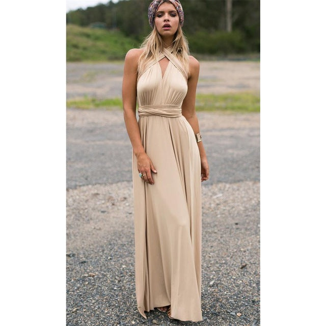 Long Wrap Formal Dress Bridesmaid Elegant Beautiful Show Stopping Many Colors To Choose From NEW