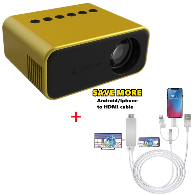 Mini Home Theater LED Video Projector Portable 4:3 & 16:9, 1920x1080p, 18W NEW