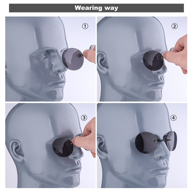 Matrix Morpheus Style Clip On Nose Sunglasses Cosplay Costume Accessory UV400 NEW