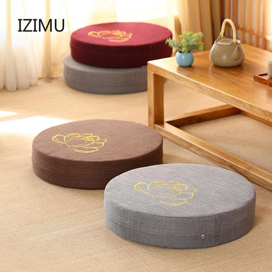 Yoga Meditation Portable Cushion Mat 40X6CM High Quality Foam Removeable Washable Cover NEW