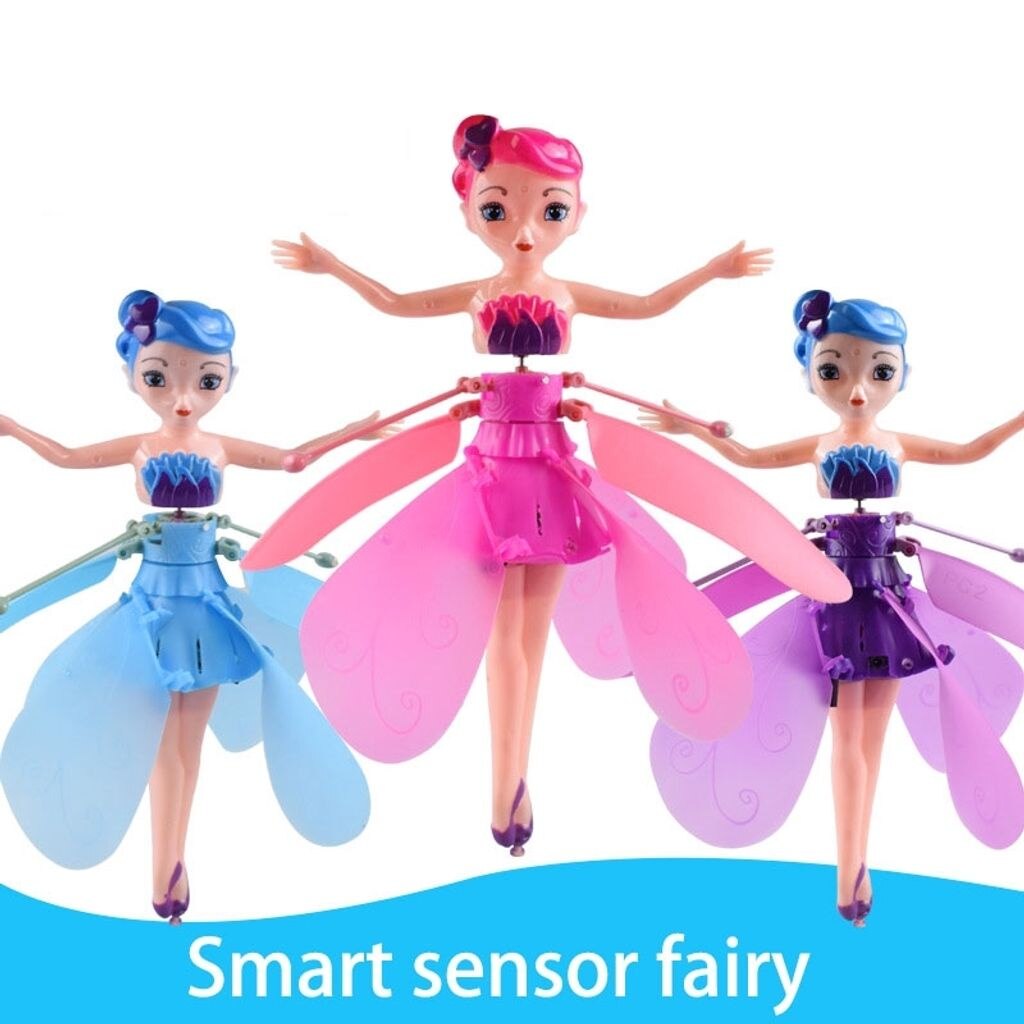 Flying Fairy Girls Toy Doll Electronic Helicopter Dress Fun NEW