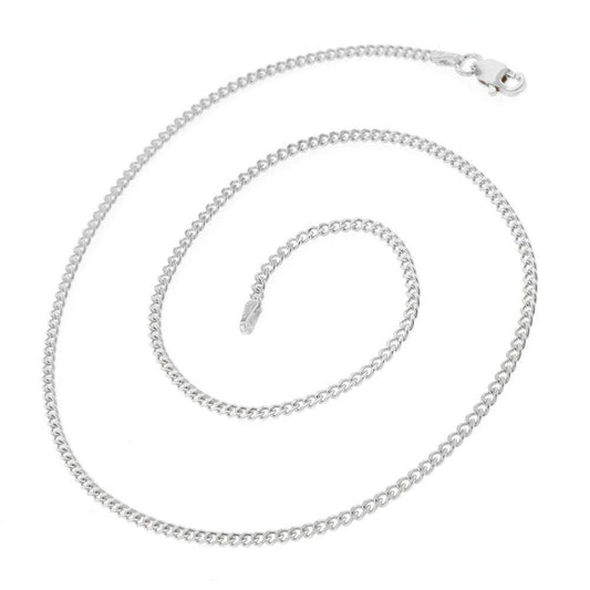 925 Sterling Silver 2MM Cuban Necklace Chain NEW