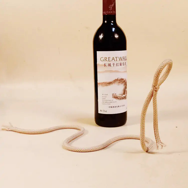 Suspended Rope Wine Bottle Holder Unique Conversation Starter Artistic NEW