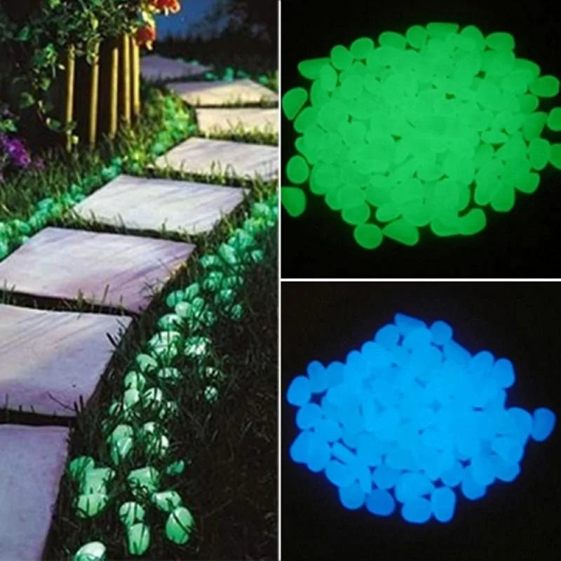 Glow in the Dark Pebbles, Garden Decor, Fish Tanks, Vases, Weddings, etc. NEW