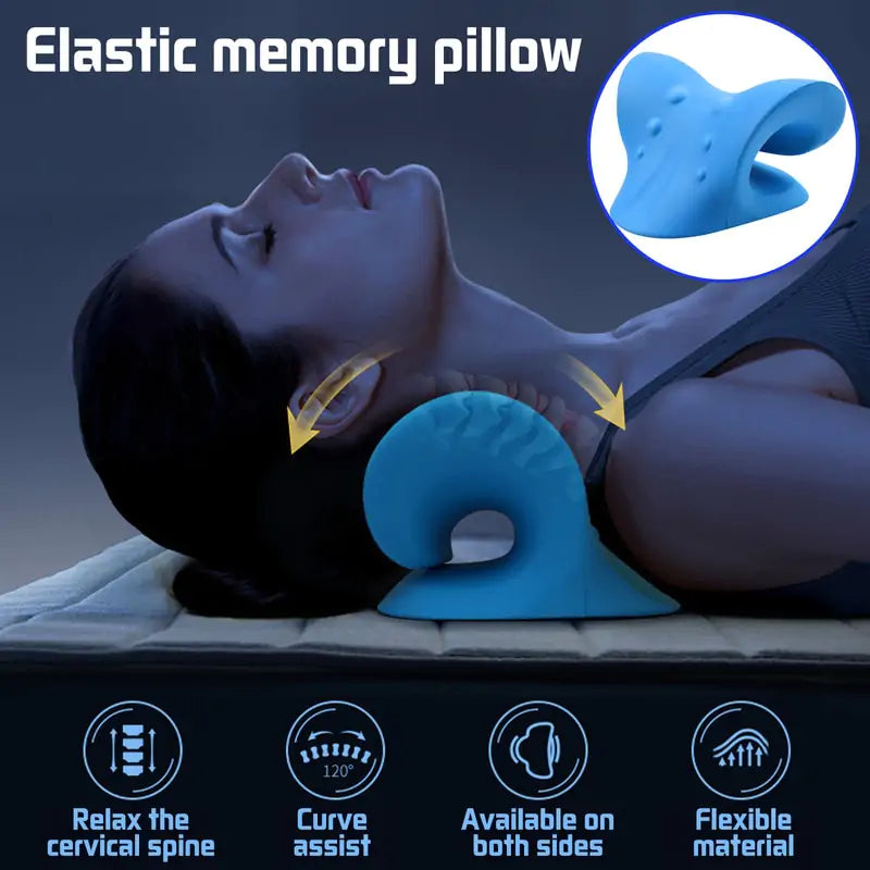 Neck & Shoulder Stretcher Pillow Pain Reducer Stretch Relax Spine NEW