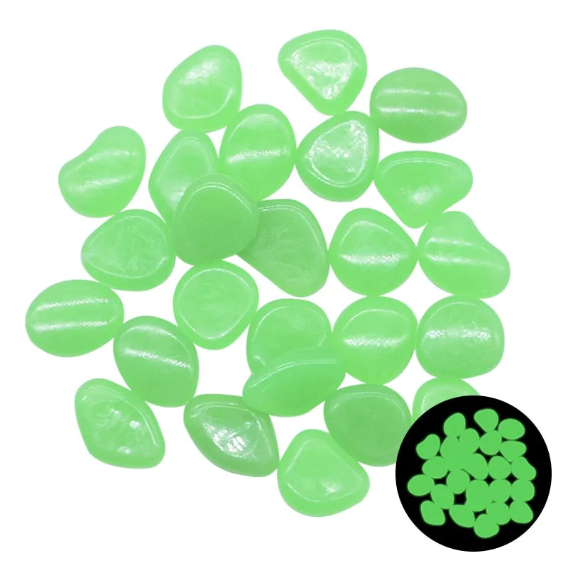 Glow in the Dark Pebbles, Garden Decor, Fish Tanks, Vases, Weddings, etc. NEW