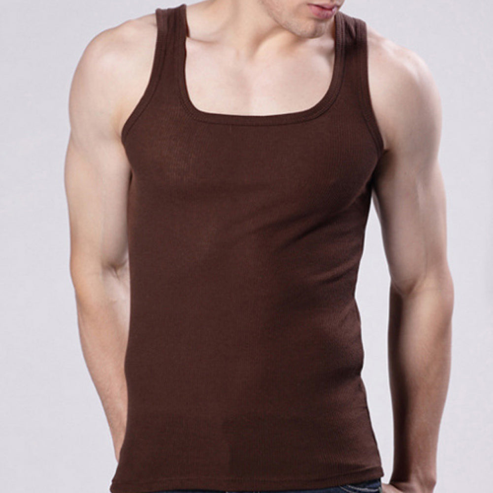 Men's Soft Cotton Tank Top Workout Muscle Shirt NEW