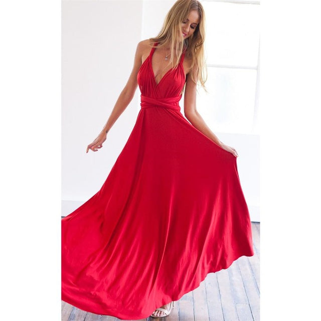 Long Wrap Formal Dress Bridesmaid Elegant Beautiful Show Stopping Many Colors To Choose From NEW