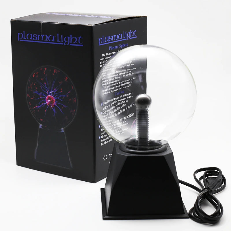 Magic Crystal Plasma Lightning Ball Touch Lamp Globe Currents Enchantment Novelty NEW