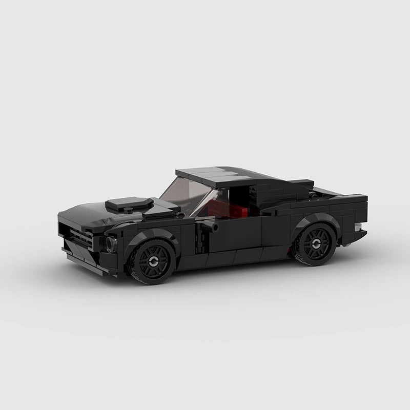 Ford Mustang Fastback, 289pcs, Lego Compatible Building Bricks, Blocks, Black Racing Car, AMB, NEW!