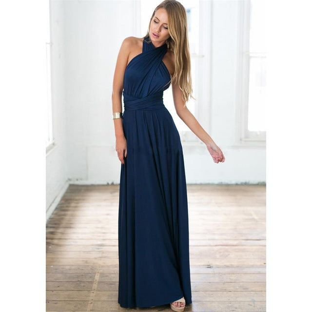 Long Wrap Formal Dress Bridesmaid Elegant Beautiful Show Stopping Many Colors To Choose From NEW