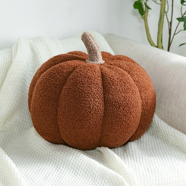 Stuffed Pumpkin Pillow Toy Halloween & Autumn Fall Harvest Decor NEW