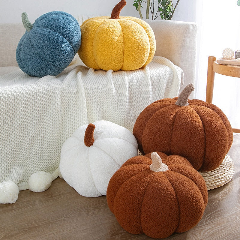 Stuffed Pumpkin Pillow Toy Halloween & Autumn Fall Harvest Decor NEW