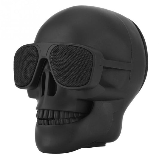 Skull Head Portable Bluetooth Wireless Speaker Stereo+Subwoofer Halloween Decor Ambience NEW