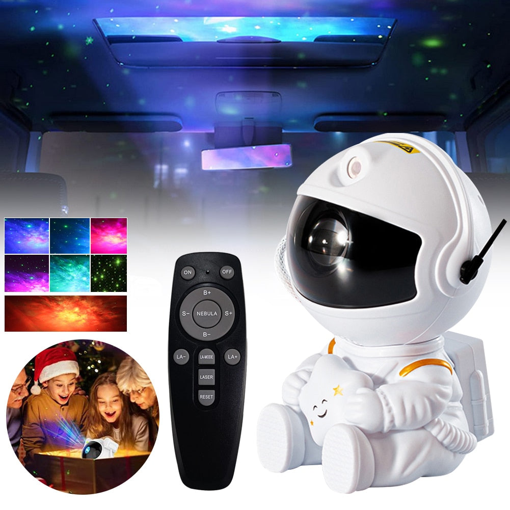 Astronaut Light LED Projector Night Light Dazzling Display Planets Stars Space NEW