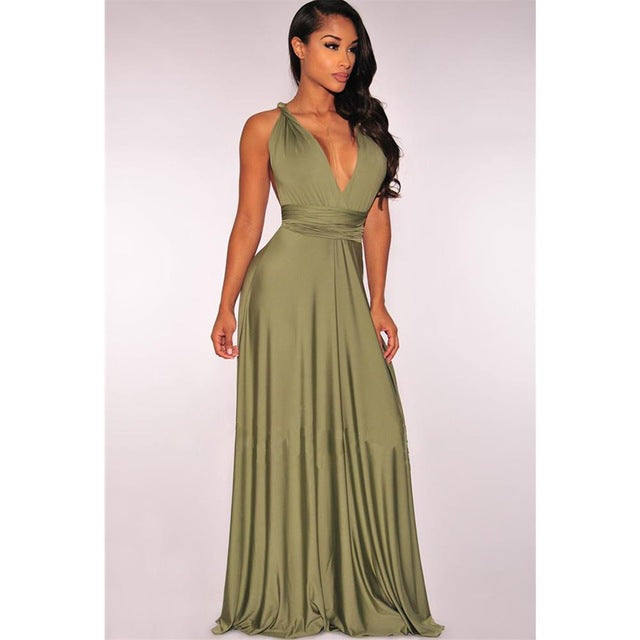 Long Wrap Formal Dress Bridesmaid Elegant Beautiful Show Stopping Many Colors To Choose From NEW