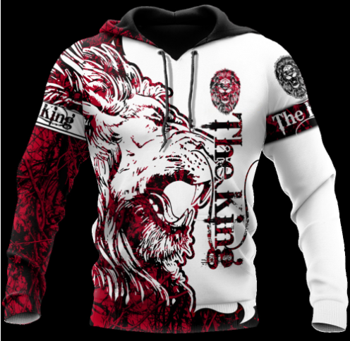 Lion, The King & Bold Tiger Patterns Mens Hoodies All Season NEW