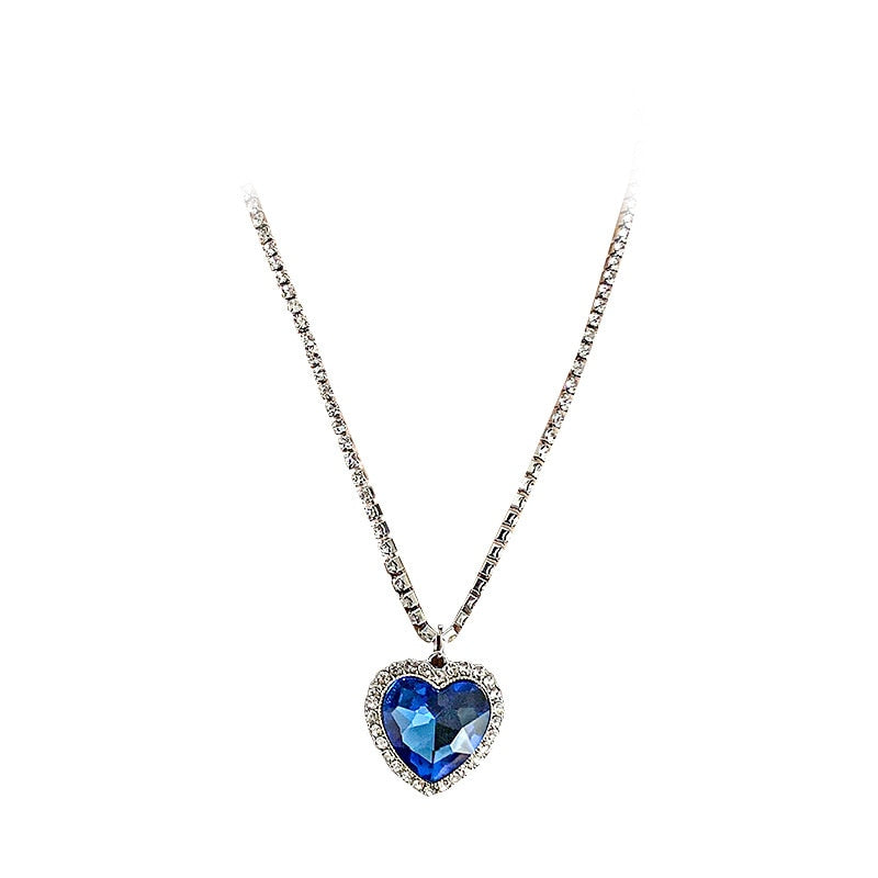 Titanic Heart Of Ocean Pendent Necklace Glamorous Famous Setting NEW