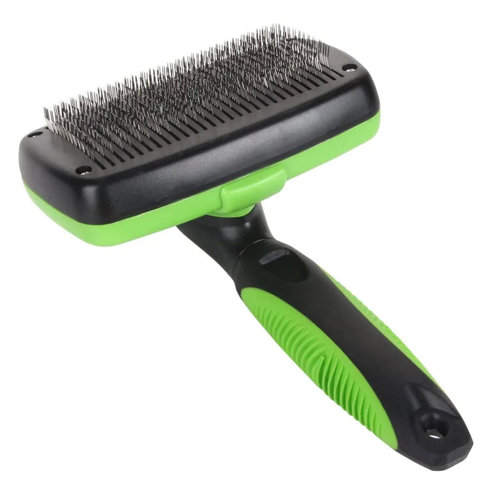 Self Cleaning Cat Dog Pet Brush Hair Remover Retractable Bristles Shedding Breeze NEW